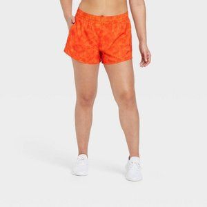 Women's Mid-Rise Run Shorts 3" - All in Motion Size XS Orange